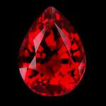 Goutte Rubis Sang de Pigeon bague en Gold – vue de face
