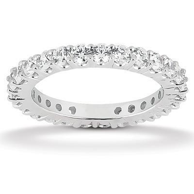 1,30 Carats Bague De Mariage Véritable Diamant Rond Bijoux En Or Blanc