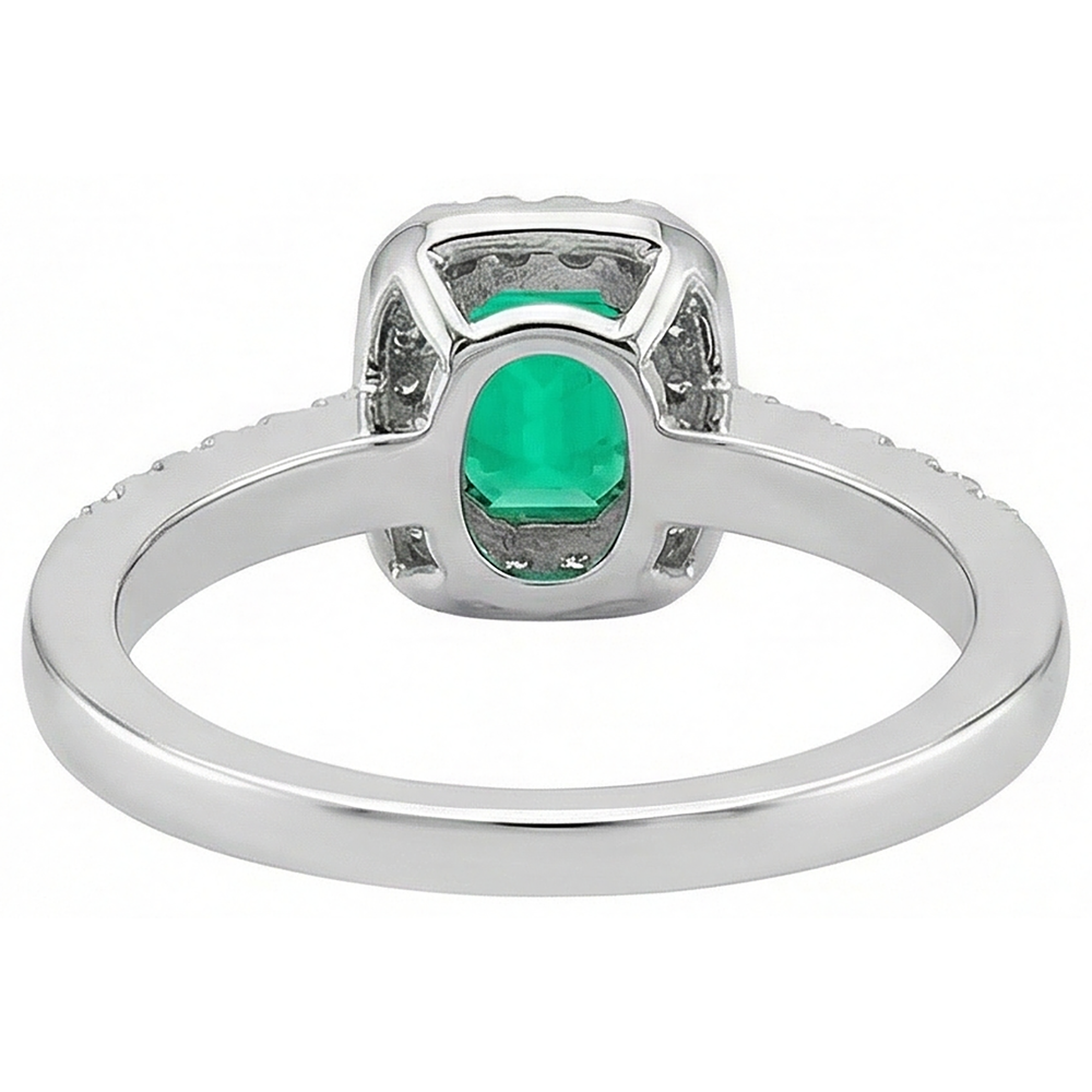 Émeraude Fine Bague Pierre de Couleur – vue arrière