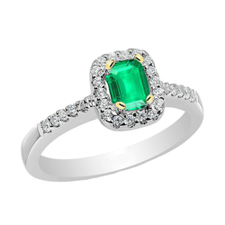 Exquis GIA Certifié Émeraude Fine Bague Pierre de Couleur – 1