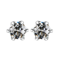 Diamant Fin Taille Rose Ancienne Puces d'Oreilles – 2 carats en