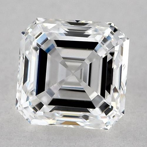 Diamant Asscher de 1,5 carat, taille E, pureté VVS1, très bonne taille.