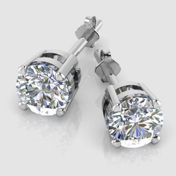 Chatoyant Brillant Pendants d'Oreilles 1,5 carats – vue principale