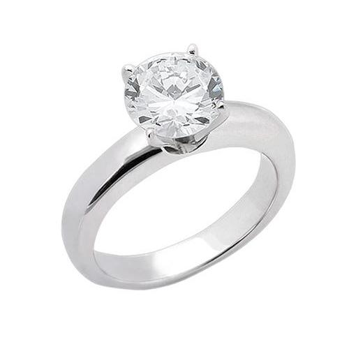 Fait à la main Diamant Fin Bague Mono-Pierre 1,5 carats – vue principale