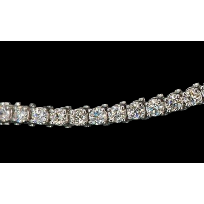 Taille Brillant Diamant bague en Or Blanc 14 Carats – vue de côté