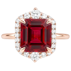 Certifié IGI Rubis Bague Pierre Précieuse 17,00 carats – Or 14K