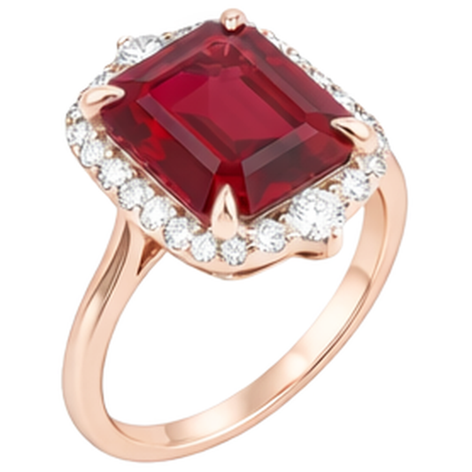 Rubis Bague Pierre Précieuse – vue de face