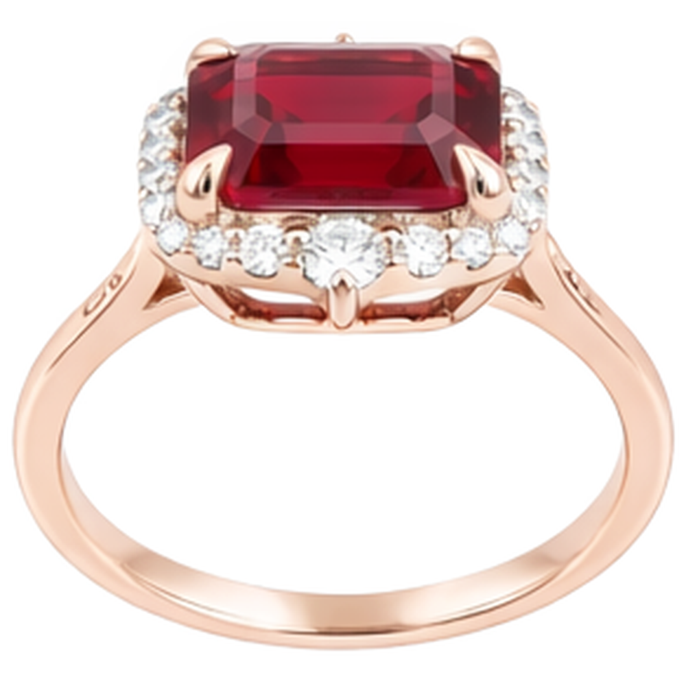Rayonnant Rubis Bague Pierre Précieuse 17,00 carats – vue de côté