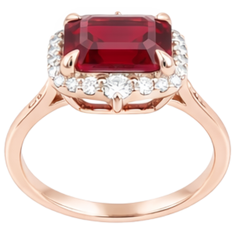 Rayonnant Rubis Bague Pierre Précieuse 17,00 carats – vue de côté