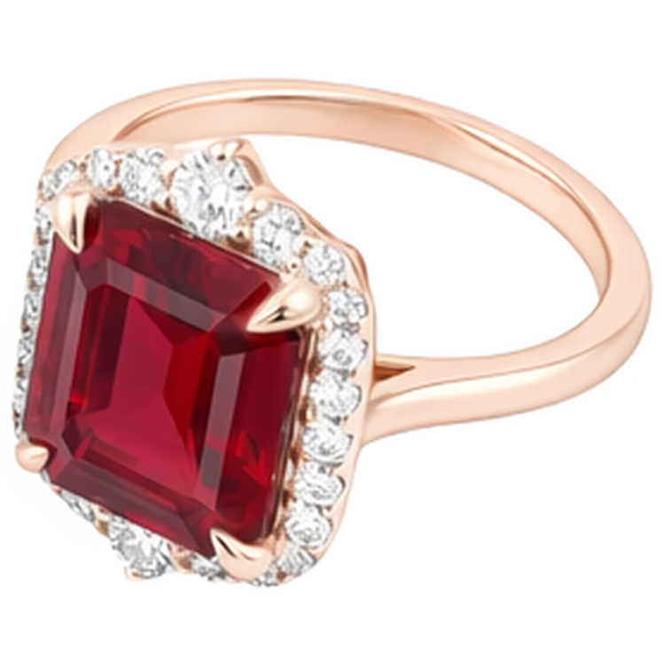 Rayonnant Rubis Bague Pierre Précieuse 17,00 carats – vue d'angle