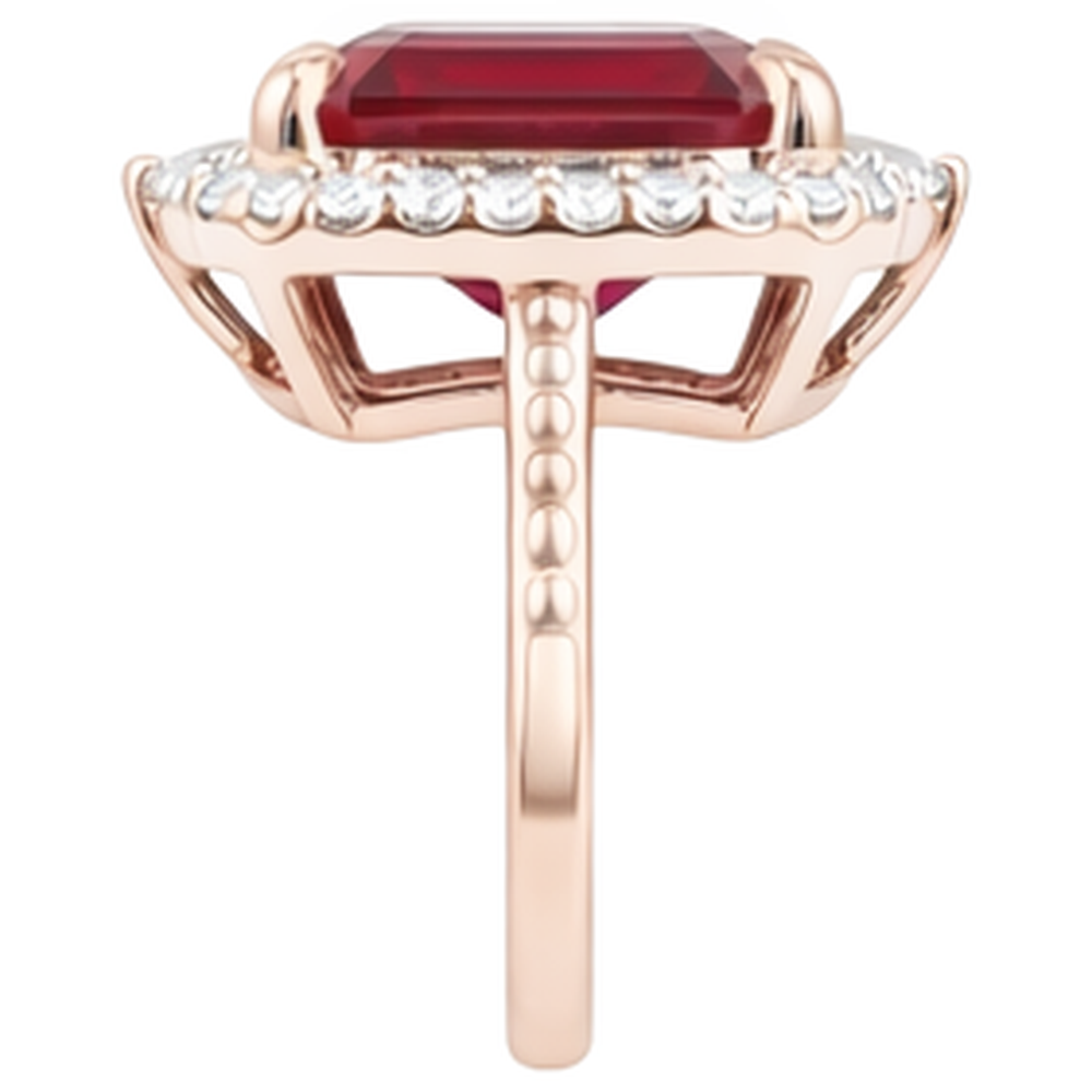 Rayonnant Bague Pierre Précieuse 17,00 carats – vue de profil
