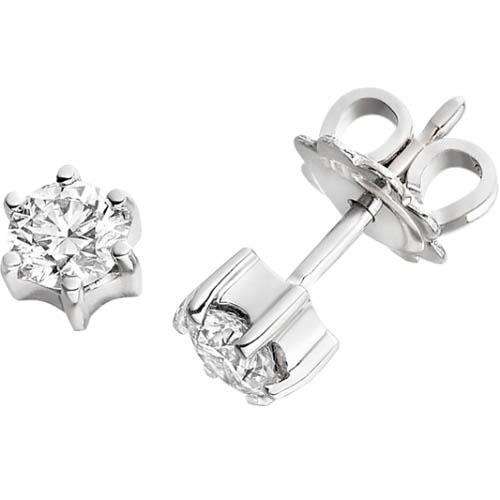 Diamant Puces d'Oreilles 1,70-carats Or Blanc 14 Carats – vue principale