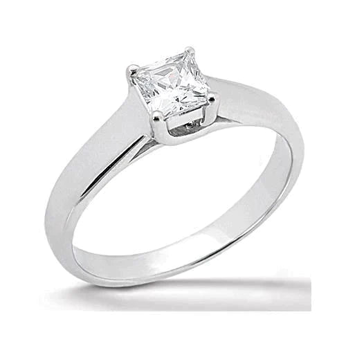 1,75 Ct. Solitaire Réel Diamant Princesse Or Blanc 4 Griffes