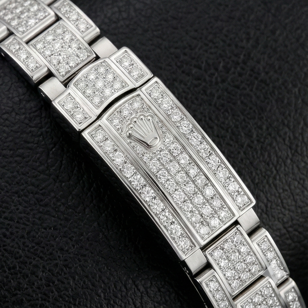 176200 Montre femme Rolex huître Perpétuelle glacée 26 mm