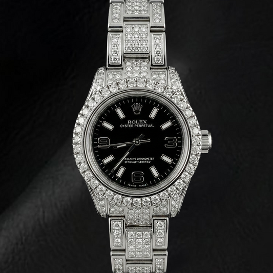 176200 Montre femme Rolex huître Perpétuelle glacée 26 mm