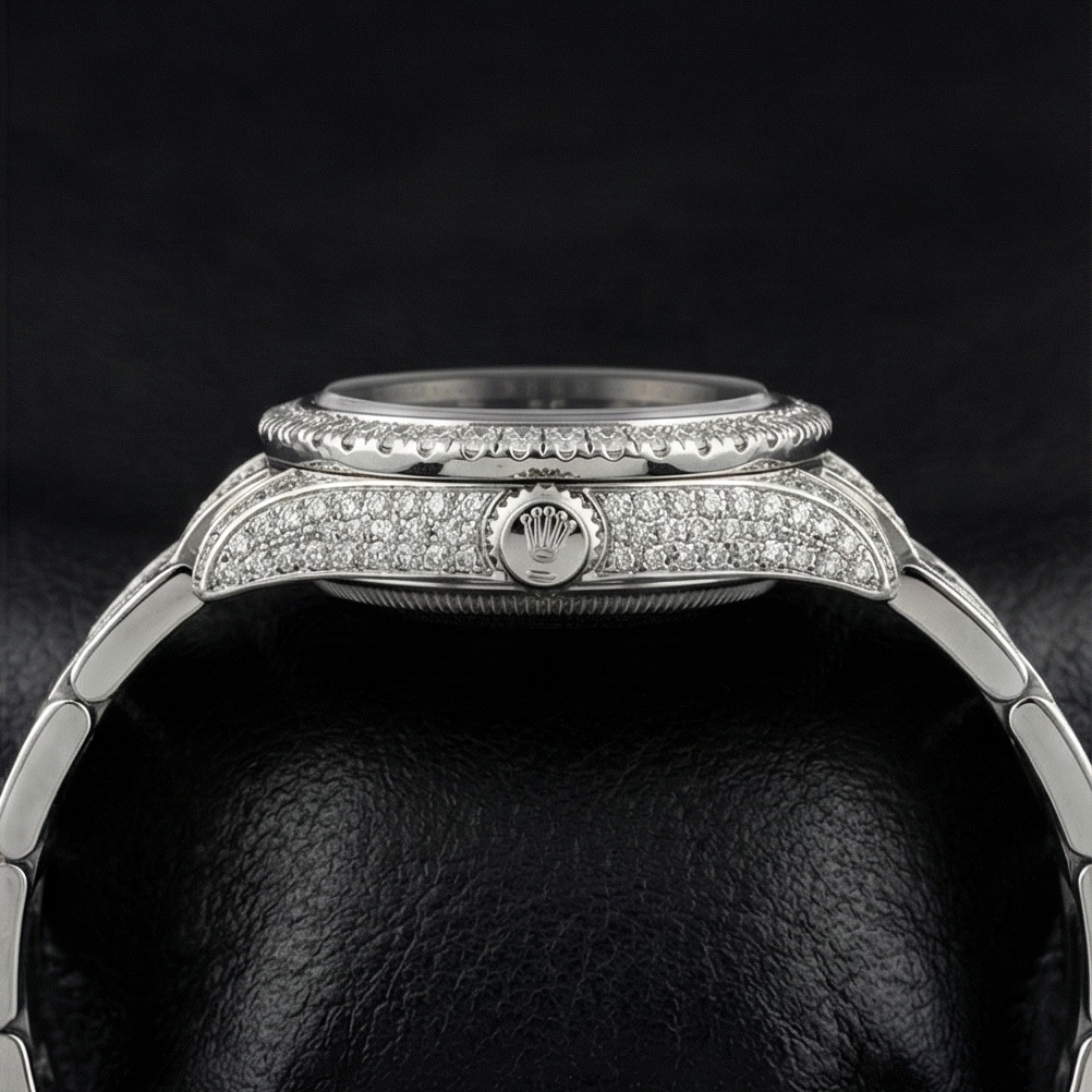 176200 Montre femme Rolex huître Perpétuelle glacée 26 mm