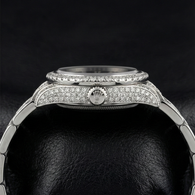 176200 Montre femme Rolex huître Perpétuelle glacée 26 mm