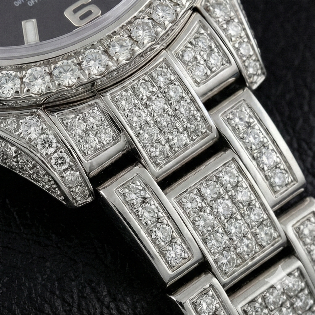 176200 Montre femme Rolex huître Perpétuelle glacée 26 mm