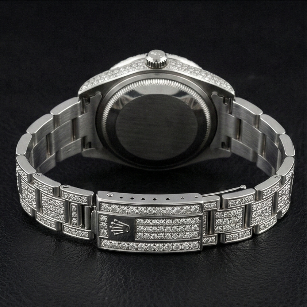 176200 Montre femme Rolex huître Perpétuelle glacée 26 mm