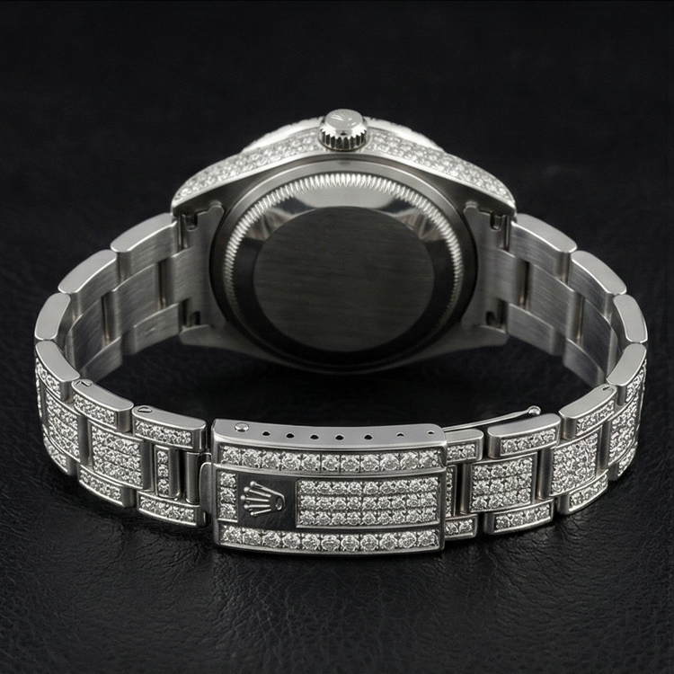 176200 Montre femme Rolex huître Perpétuelle glacée 26 mm