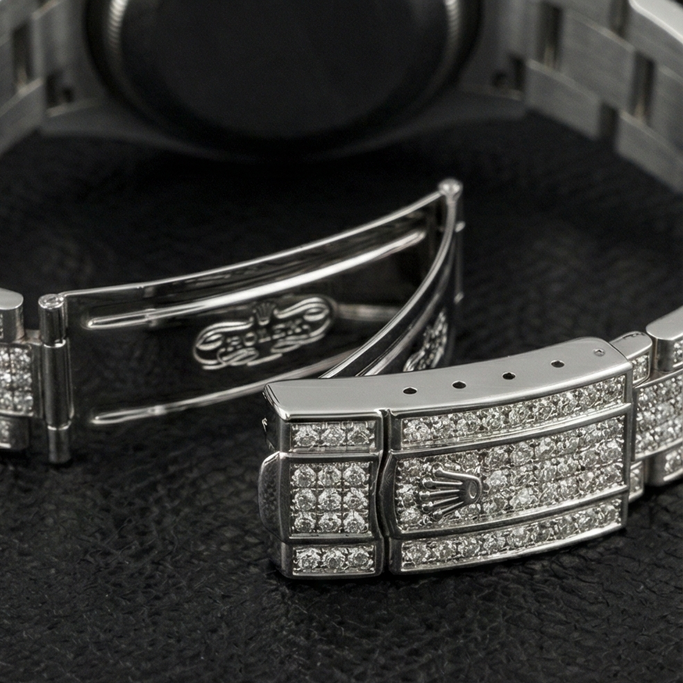 176200 Montre femme Rolex huître Perpétuelle glacée 26 mm