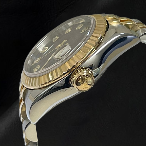 Fin Perle des Mers du Sud Rolex carats – vue de côté