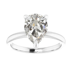 Bague Solitaire Or Blanc 14 Carats avec Brillant – 1 carats