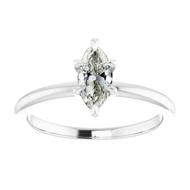 Diamant Solitaire de Fiançailles 1-carats Or Blanc 14 Carats – vue principale