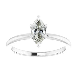 Diamant Solitaire de Fiançailles de luxe – 1 carats Or Blanc 14