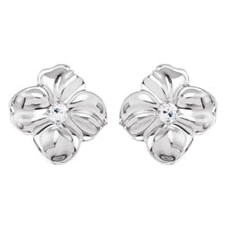 Brillant Boucles d'Oreilles – Or Blanc 14 Carats 1 carats