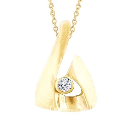 1.5 Ct. Collier Pendentif Réel Diamant Solitaire Or Jaune Nouveau