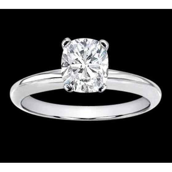 1.50 Carat Bague De Bijoux En Réel Diamant Solitaire Taille Coussin