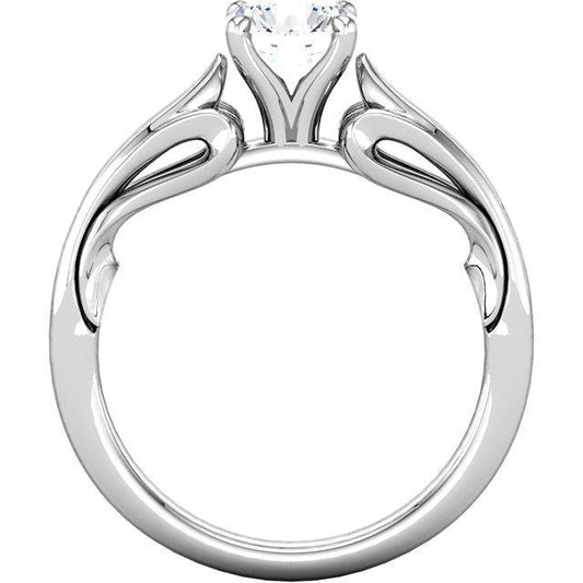 1.50 Carat Rond Brillant Réel Diamant Bague Solitaire Serti De Griffes