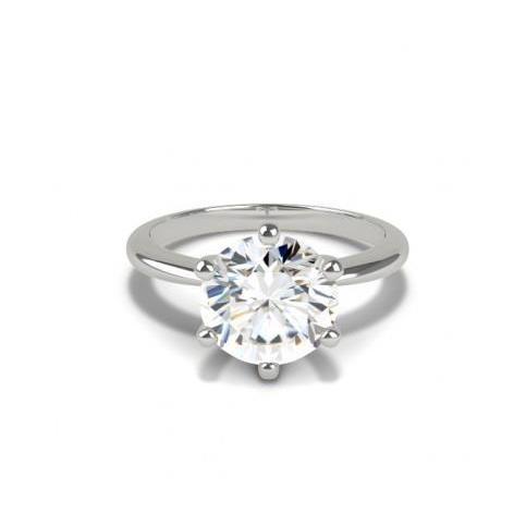 1.50 Carats Bague Solitaire De Fiançailles Réel Diamant Rond Bijoux Dames