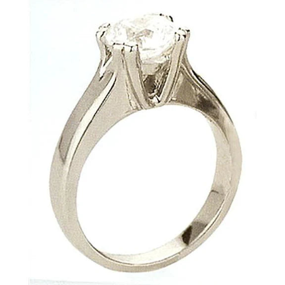 1.50 Ct. Bague Solitaire Réel Diamant Rond Or Blanc