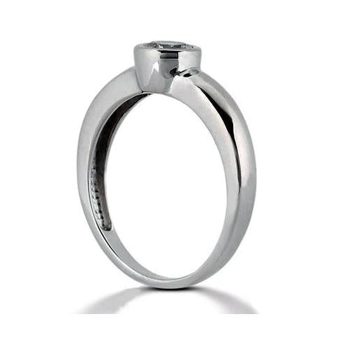 1.50 ct. Bague De Fiançailles Solitaire Réel Diamant Or Blanc