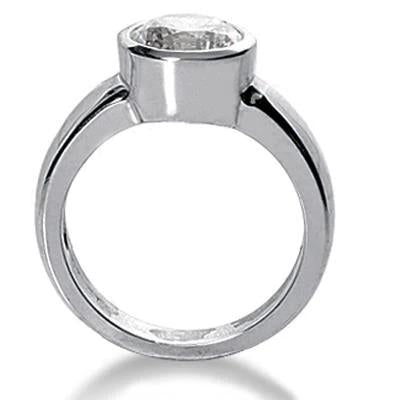 1.50 ct. Bague De Fiançailles Solitaire Réel Diamant Or Blanc