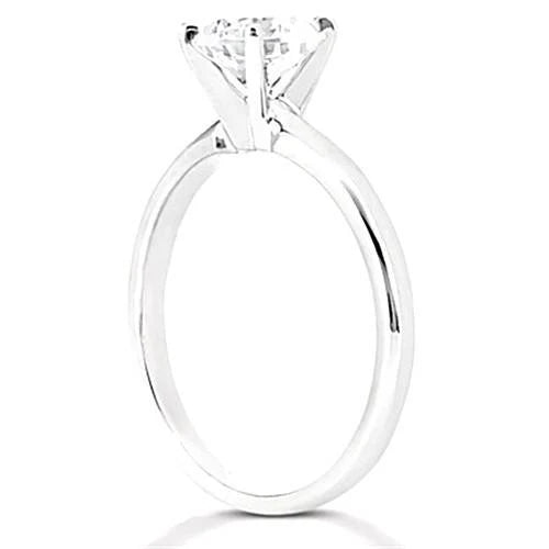 1.51 Ct. Bague Solitaire Réel Diamant Or Blanc 14K Bijoux