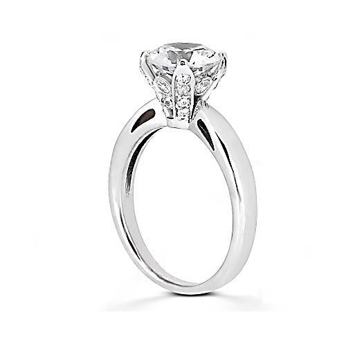 1.57 Ct. Bague Solitaire De Fiançailles Naturel Diamant Or Nouveau