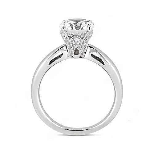 1.57 Ct. Bague Solitaire De Fiançailles Naturel Diamant Or Nouveau