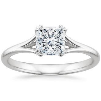 1.75 Ct Solitaire Réel Diamant Taille Princesse Bague Anniversaire Or Blanc 14K