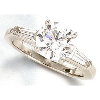 1.85 Carat Trois Pierres Réel Diamant Bague De Fiançailles Anniversaire Bijoux Nouveau