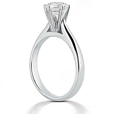 1.91 Ct. Bague De Fiançailles Solitaire Véritable Diamant Or Blanc 14K
