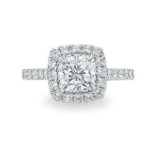 1.97 Carats Bague de Fiançailles Naturel Diamants Or Blanc 14K