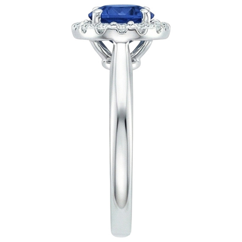 naturel round diamant 2.10carats bague vue de dessus