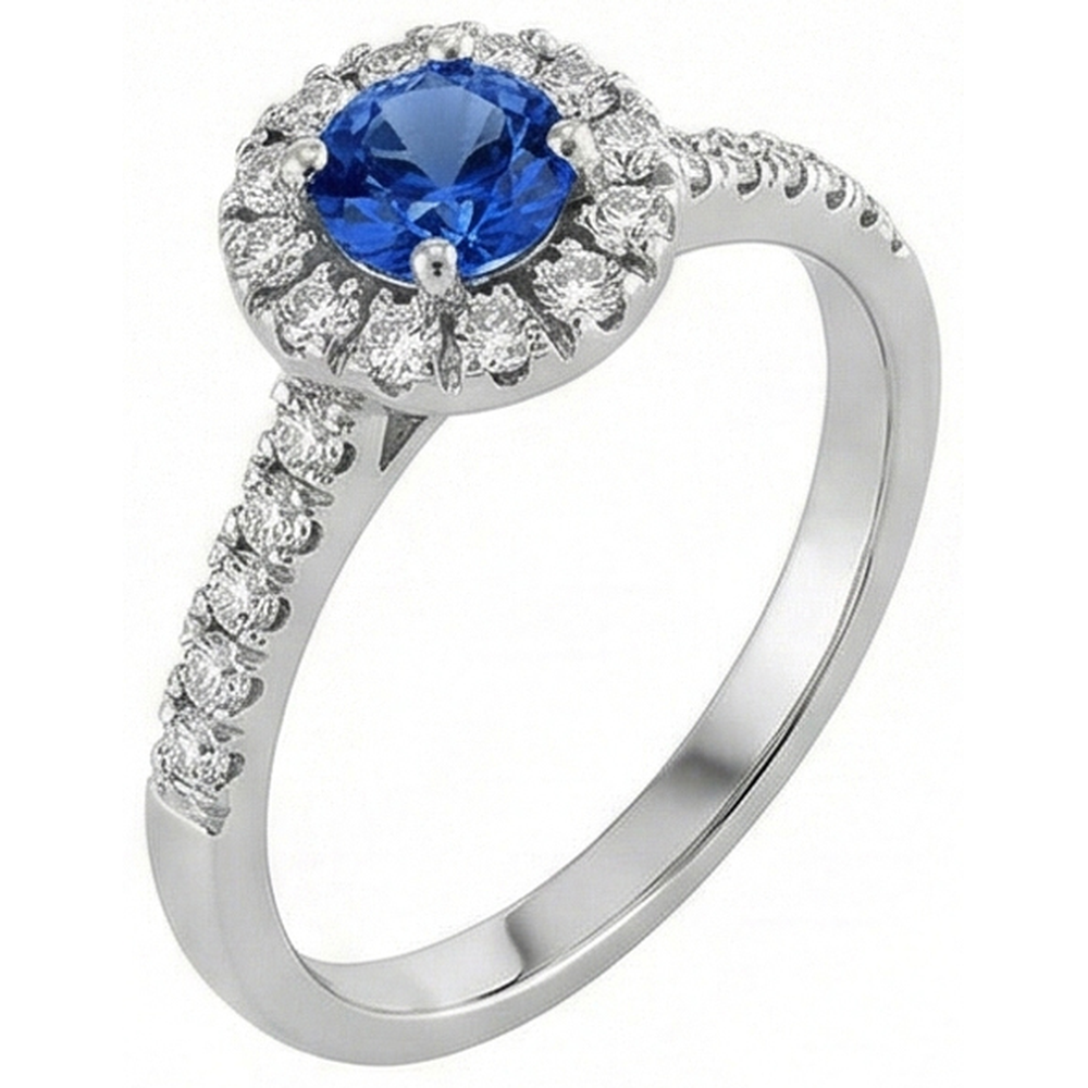naturel diamant 2.10carats bague vue de face