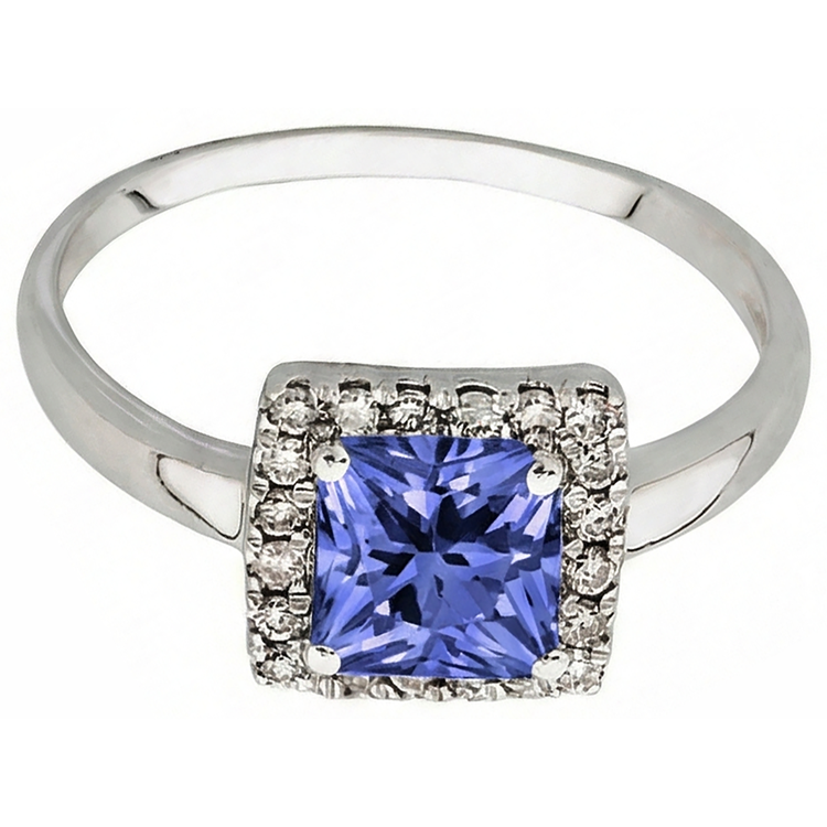 naturel tanzanite 2.15carats alliance angle de côté