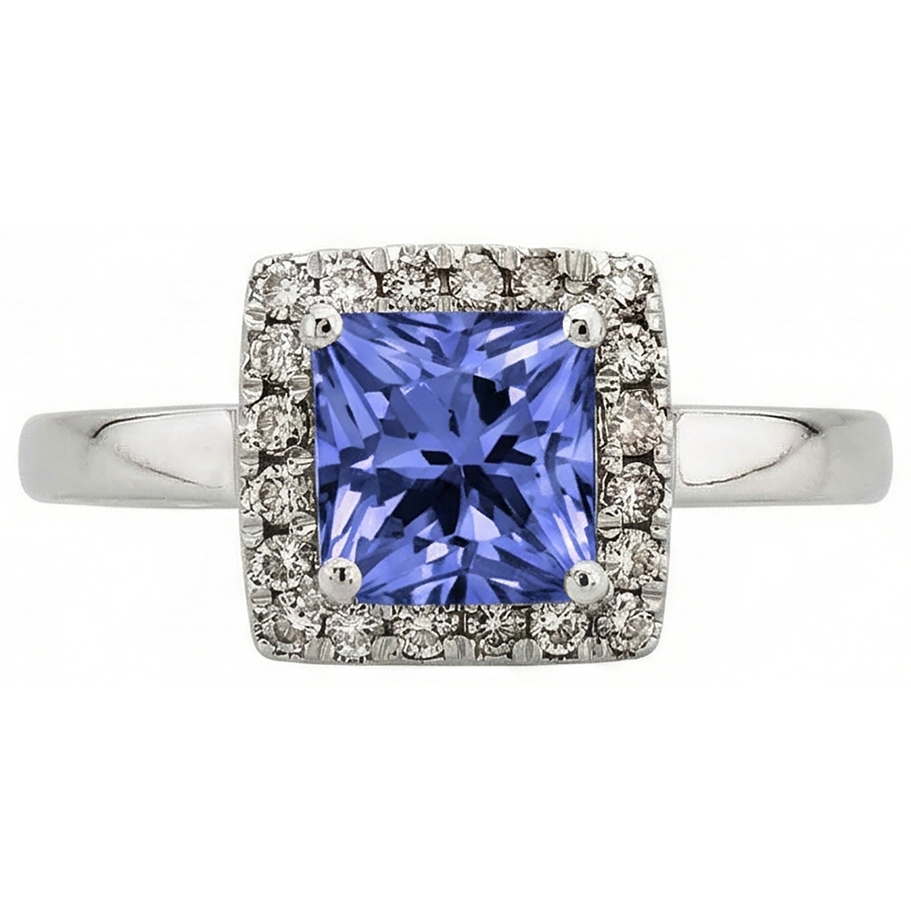 naturel tanzanite 2.15carats alliance détail rapproché