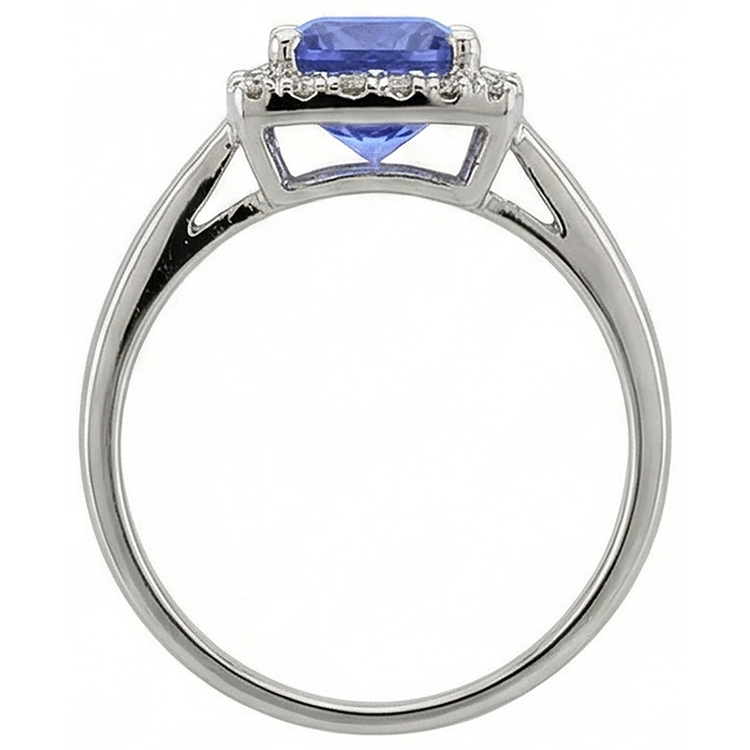 naturel tanzanite 2.15carats alliance sur blanc