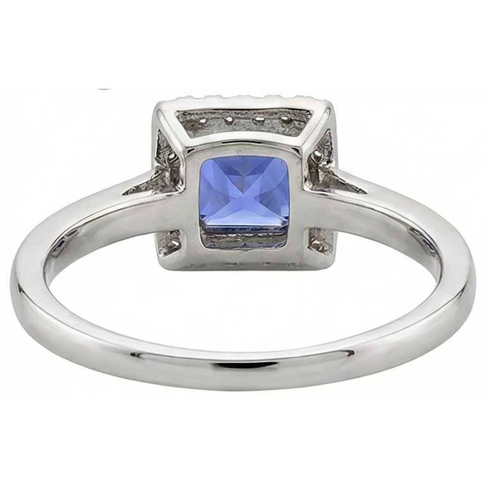 naturel tanzanite 2.15carats alliance avec accents diamants